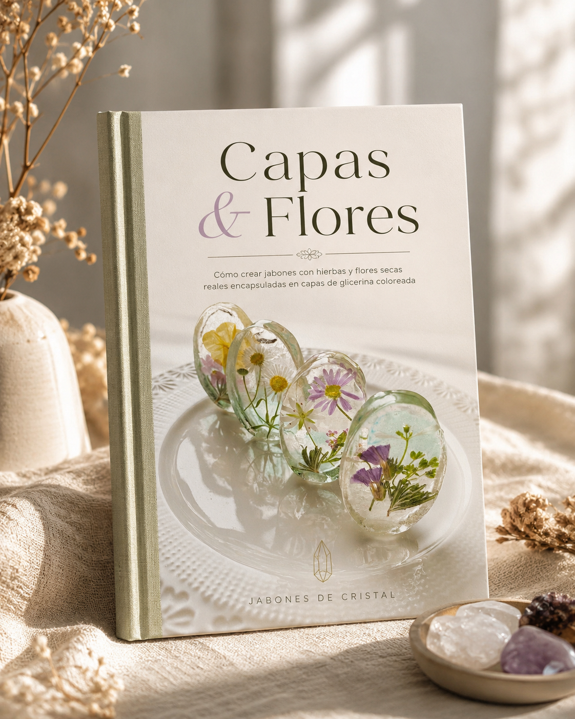 Capas & Flores Guía técnica para crear jabones botánicos en capas — con hierbas y flores reales adentro